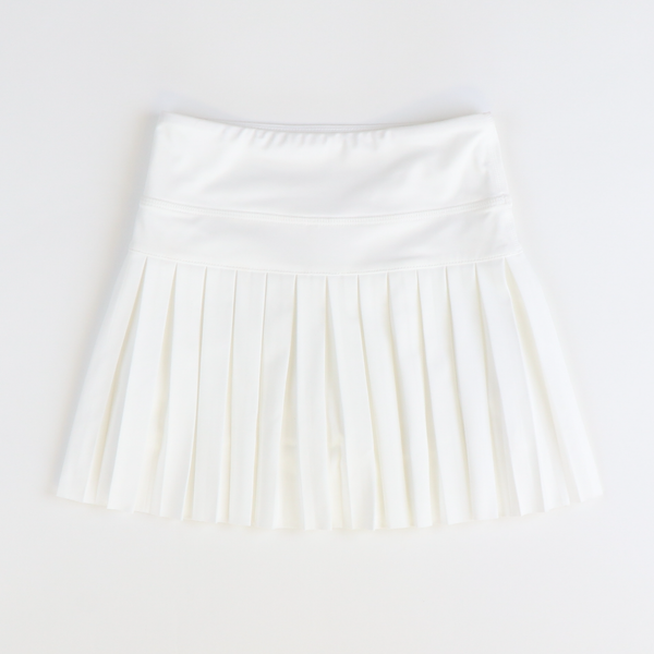 Tennis Skirt - White | Southern Smocked Co.