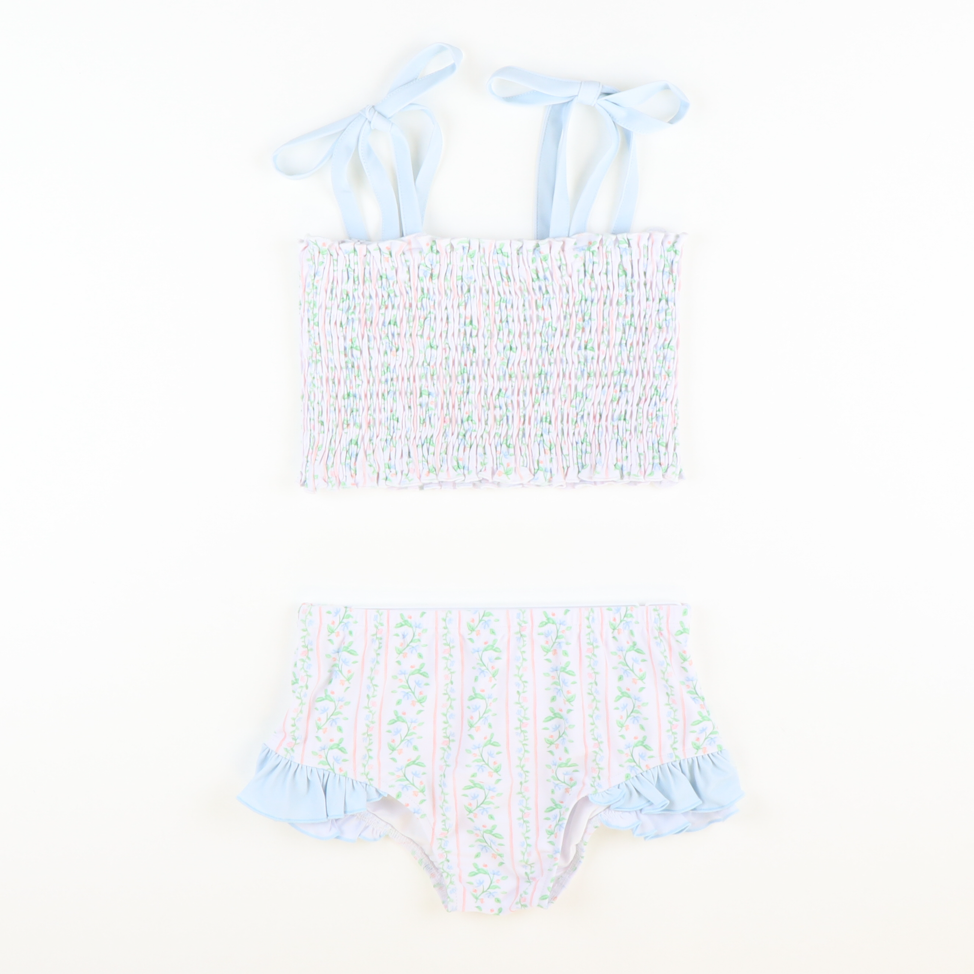 Rosemary Floral Smocked Two-Piece Swimsuit