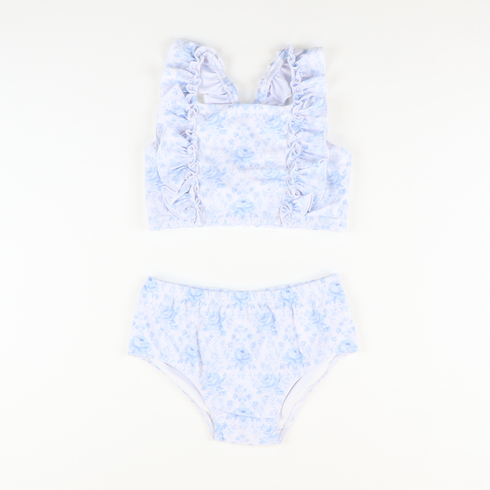 Ruffle Bikini - Blue Fancy Floral