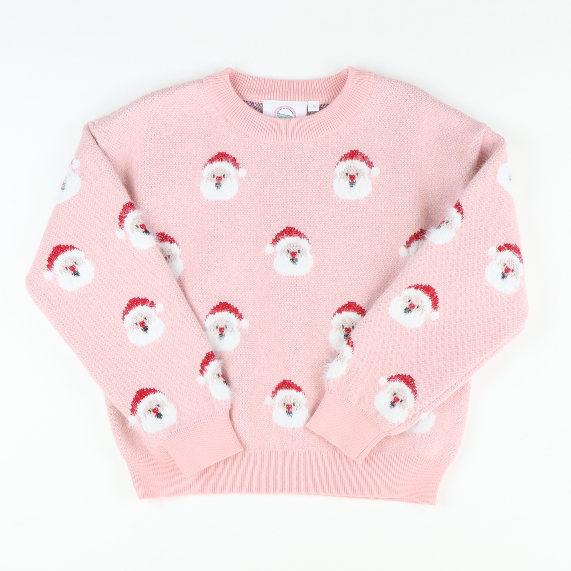 Santa Sweater - Peachy Pink