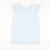 Flutter Sleeve Knit Top - Light Blue Thin Stripe