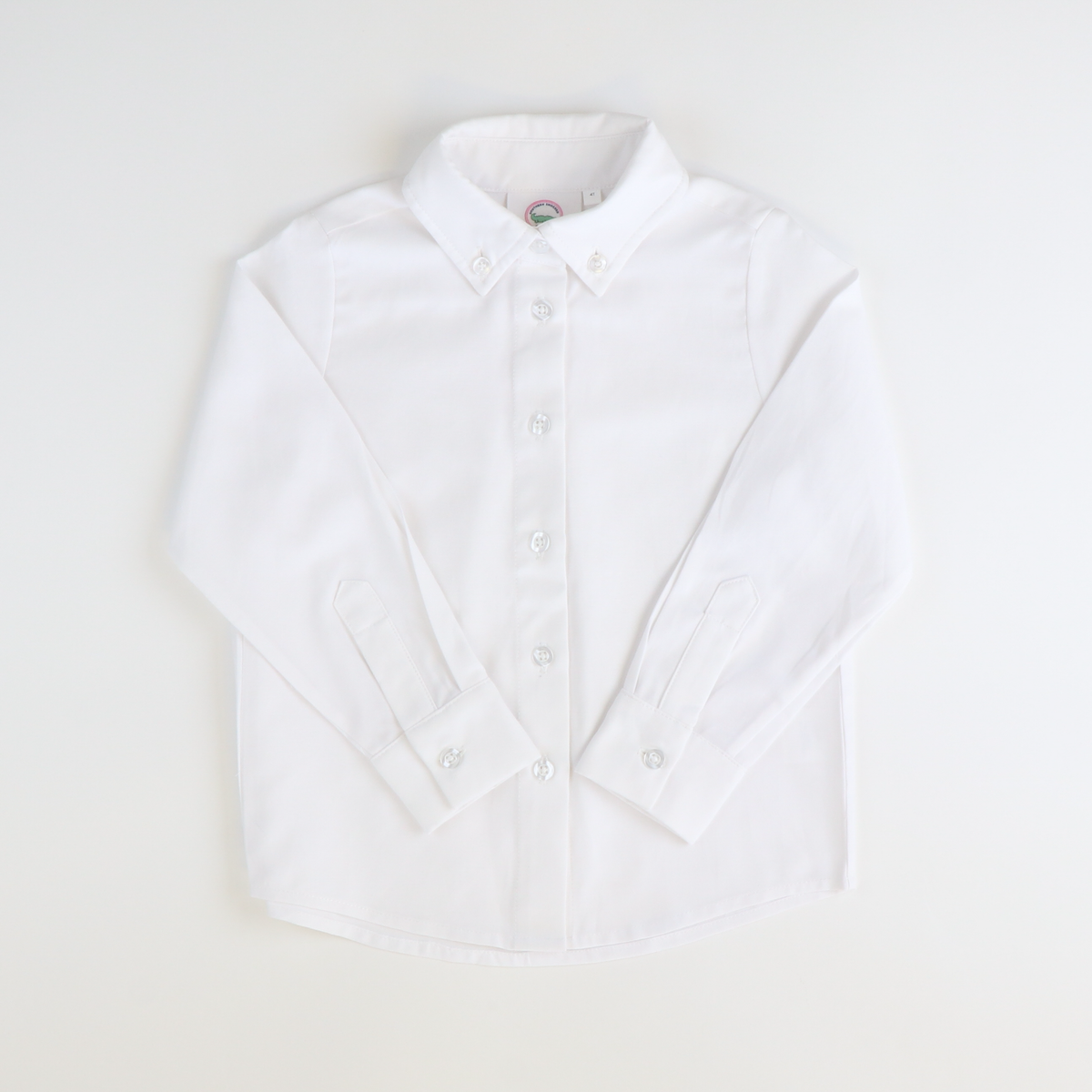 Signature L/S Button Down Collared Shirt - White Oxford