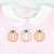 Pumpkin Trio Appliqué Collared Dress- Light Pink Check Knit