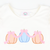 Pumpkin Pink Bow Trio Appliqué Flutter Top - White Knit