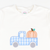 Pumpkin & Truck Appliqué Shirt - White Knit