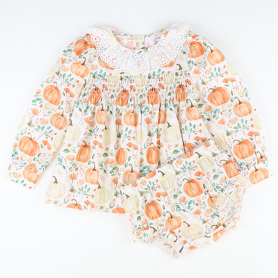 Eyelet Ruffle Set - Autumn Pumpkins - Stellybelly