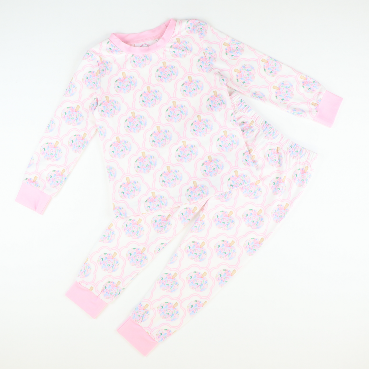 Pajama Set - Scalloped Floral Pumpkins
