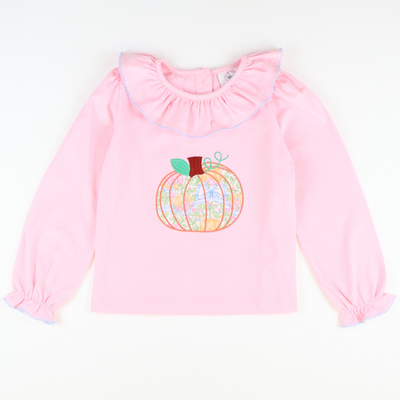 Pumpkin Appliqué Blouse & Skirt Set- Pumpkins & Vines - Stellybelly