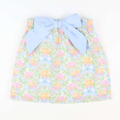 Pumpkin Appliqué Blouse & Skirt Set- Pumpkins & Vines
