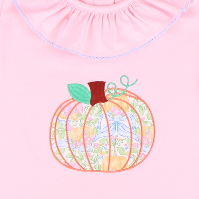 Pumpkin Appliqué Blouse & Skirt Set- Pumpkins & Vines
