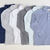 Boys Signature L/S Knit Polo - Gray & White Thin Stripe