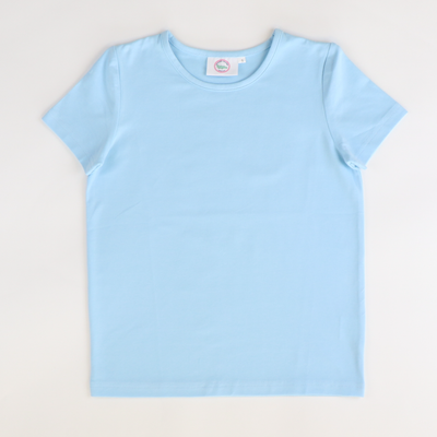 Out & About Girl's Tee - Light Blue - Southern Smocked Co.