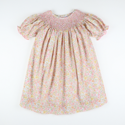 Smocked Geo Bishop- Fall Floral