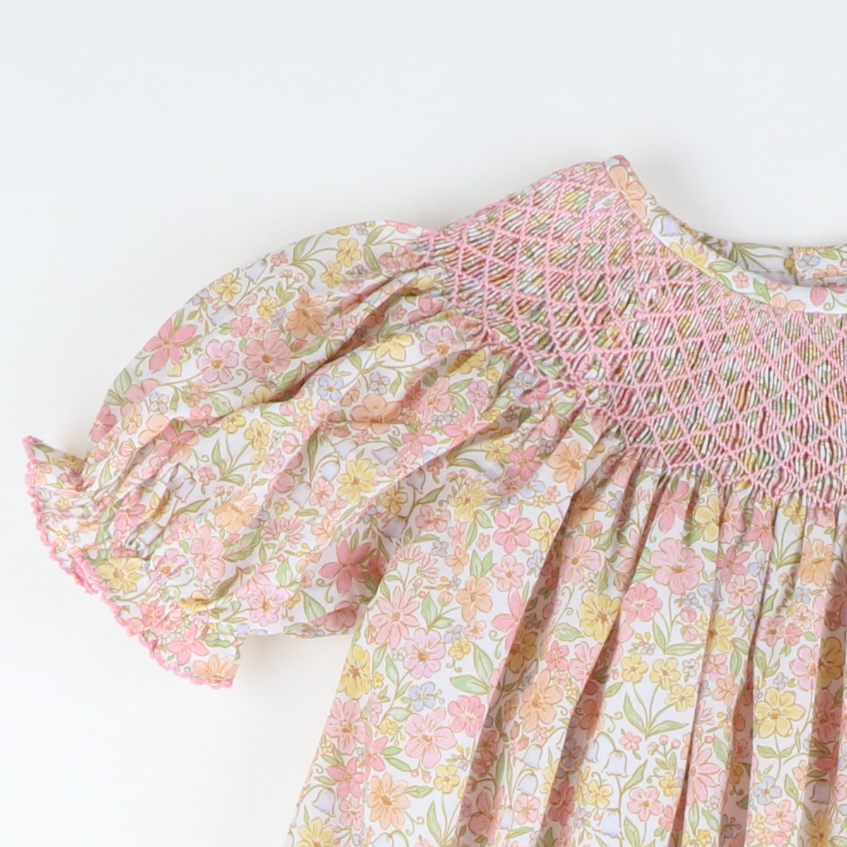 Smocked Geo Bishop- Fall Floral