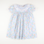 Smocked Ruffle Neck Dress- Pumpkin Blue Bow Trellis