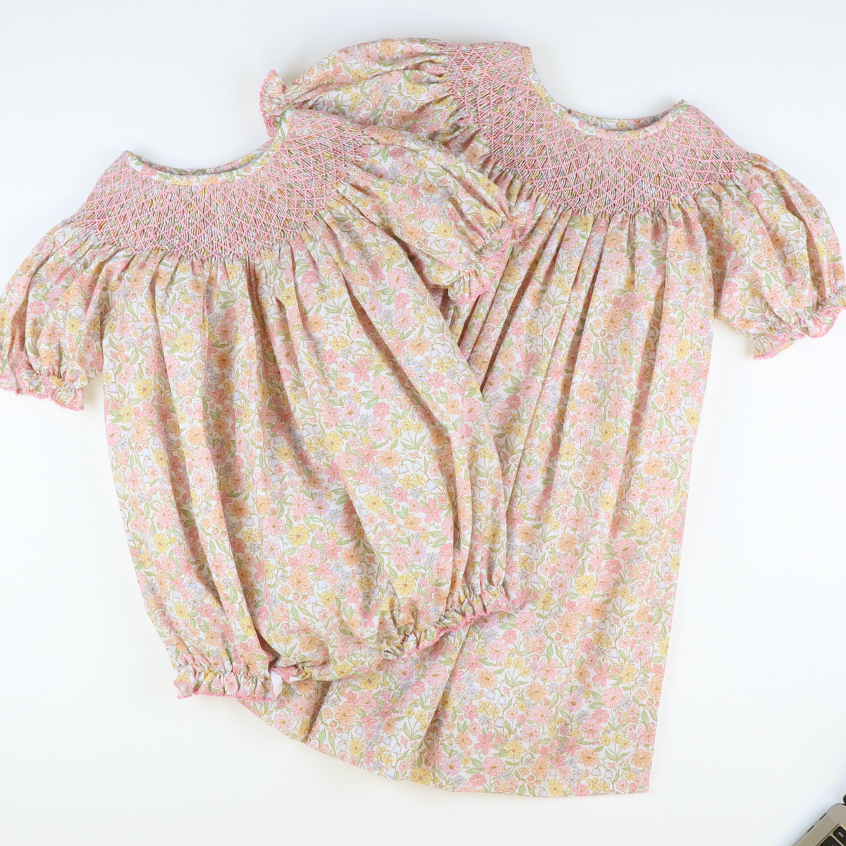 Smocked Geo Bishop- Fall Floral