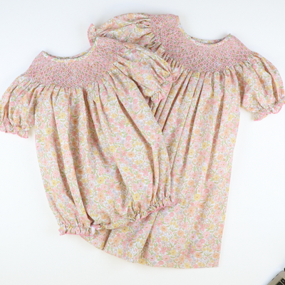 Smocked Geo Bishop- Fall Floral