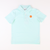 Embroidered Pumpkin Knit Polo - Mint Green