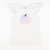 Light Pink Check Pumpkin Appliqué Flutter Top - White Knit
