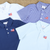 Embroidered Flag Knit Polo - Royal Blue Thin Stripe