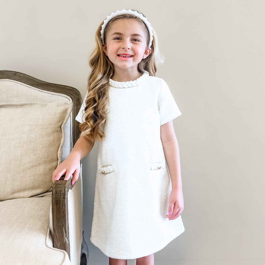 Tweed Jackie Dress - White