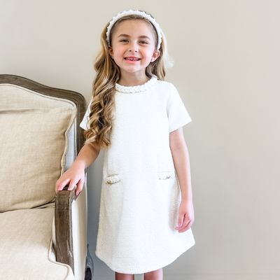 Tweed Jackie Dress - White