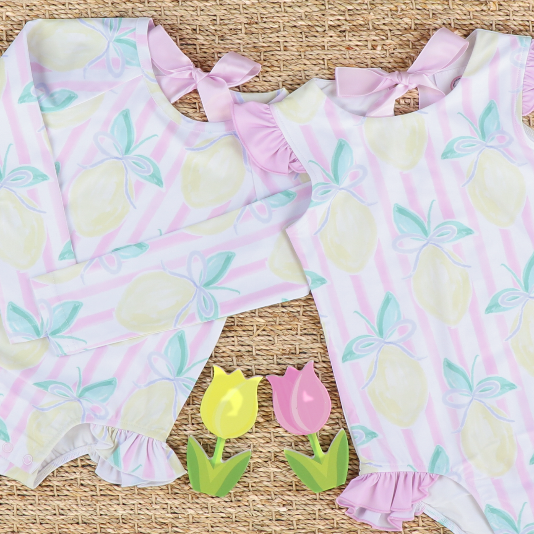 One-Piece Rash Guard - Lemons