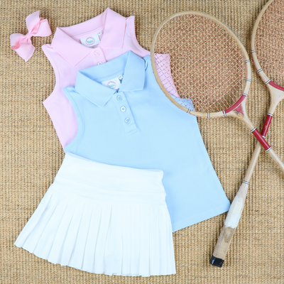 Courtside Girls Polo - Light Blue
