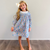 Eyelet Ruffle Dress - Blue Floral