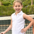 Courtside Girls Polo - White