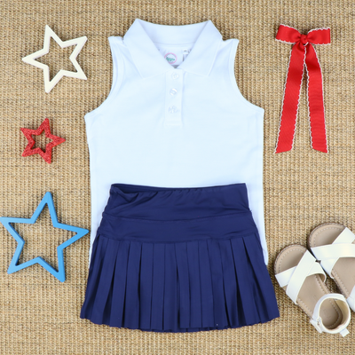Courtside Girls Polo - White