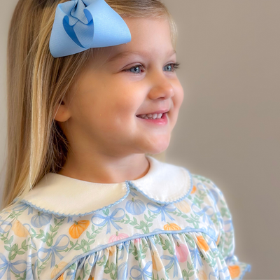 Playground Pocket Set - Pumpkin Blue Bow Trellis