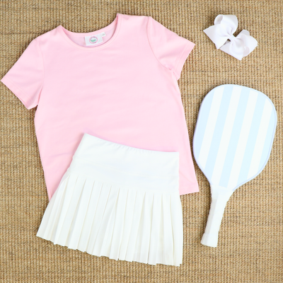 Out & About Girl's Tee - Light Pink - Southern Smocked Co.