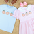 Pumpkin Trio Appliqué Collared Dress- Light Pink Check Knit