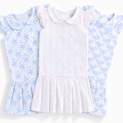 Country Club Dress - Rackets - Southern Smocked Co.