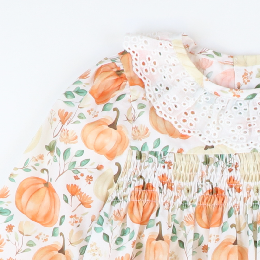 Eyelet Ruffle Set - Autumn Pumpkins