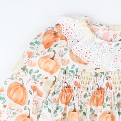Eyelet Ruffle Set - Autumn Pumpkins