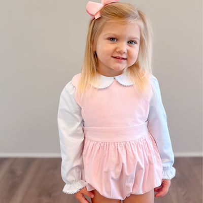 Light pink scalloped dress online
