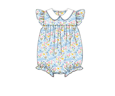 Collared Knit Girl Bubble - Bunny Hop