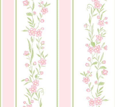 Smocked Ruffle Neck Dress- Pink Floral Vines