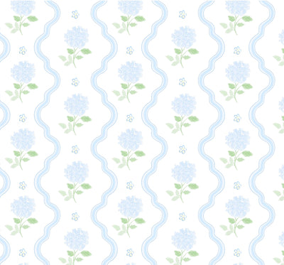 Smocked Blue Bunnies Dress- Hydrangea Blooms