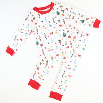 Nutcracker White Knit Pajama Set