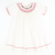 Smocked Christmas Holly Geo Bishop - White Corduroy