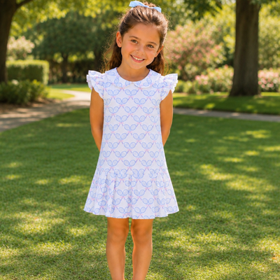 Country Club Dress - Rackets - Southern Smocked Co.
