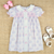 Embroidered Pink Pumpkins Dress - Scalloped Floral Pumpkins