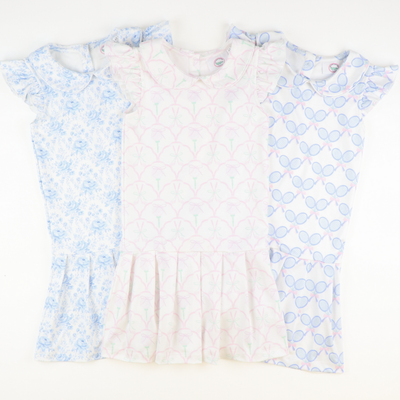 Country Club Dress - Rackets - Southern Smocked Co.