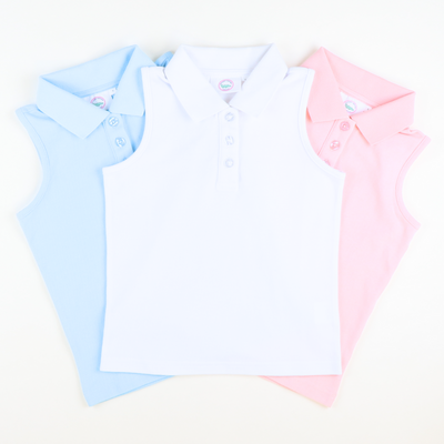 Courtside Girls Polo - Light Blue - Stellybelly