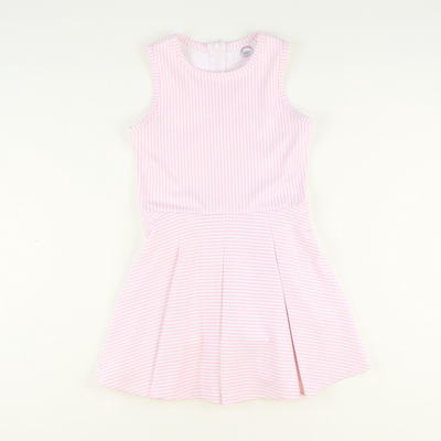 Performance Dress - Light Pink Stripes - Southern Smocked Co.