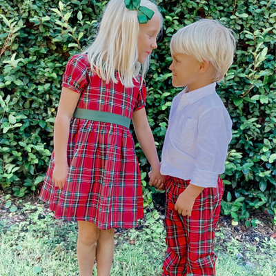 Collared Dress - Plaid Dress