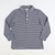 Boys Signature L/S Knit Polo - Black & White Thin Stripe
